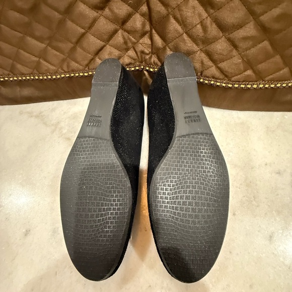 Stuart Weitzman Proper Goosebump Bow Women's Black Wedge Pumps Size 9 - Picture 5 of 6